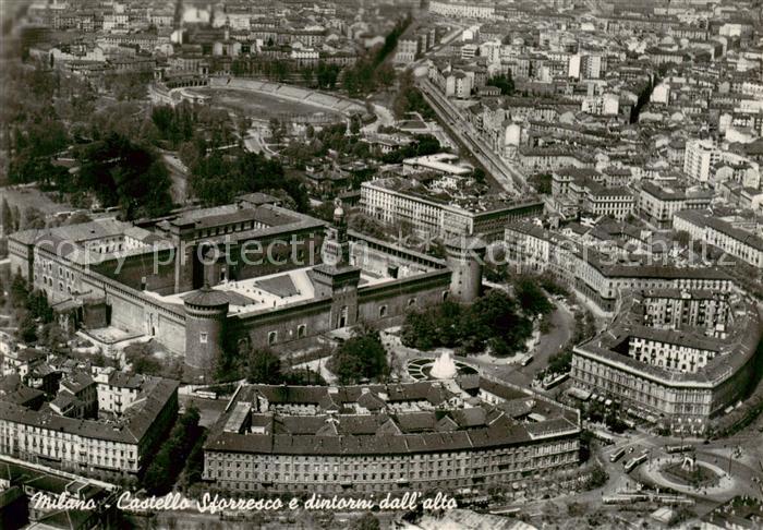 Milano Mailand IT Castello Sforresco e dintorni dall alto