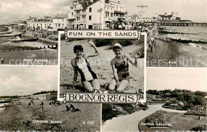 Bognor Regis UK West Parade Pier Tamerisk Beach Marine Gardens
