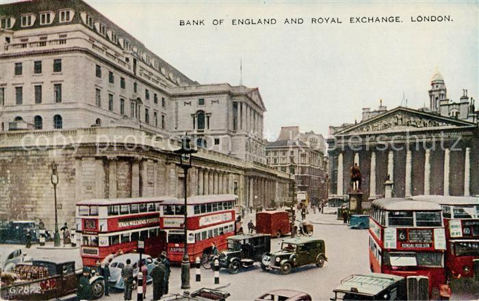 London  UK Bank of England and Royal Exchange
