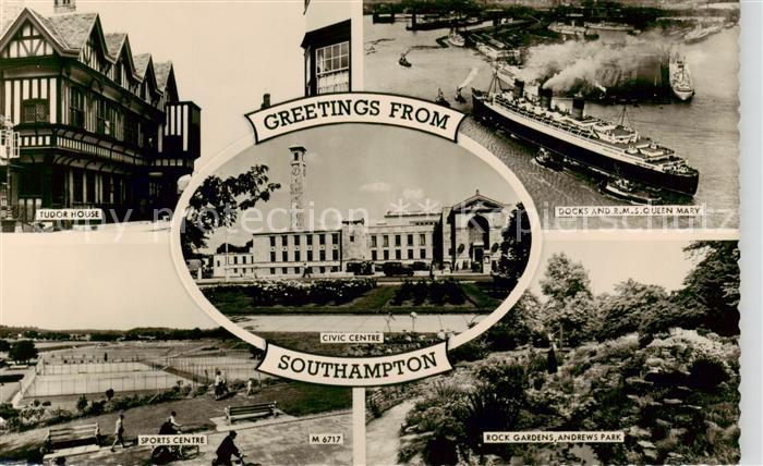 Southampton  UK Tudor House Docks and RMS Queen Mary Civic Center Sports Center