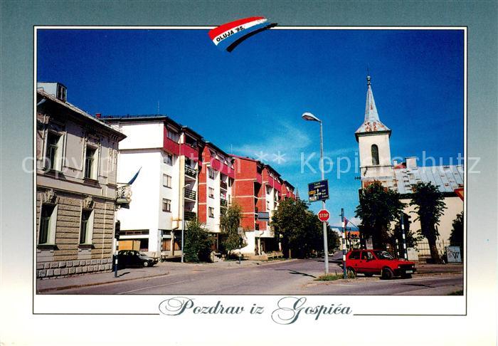 Gospic Croatia Ortspartie Kirche