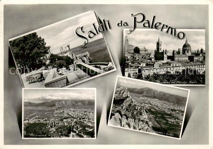 Palermo  Sicilia Villa Igien Grand Hotel Panorama e Golfo e dal Potazzo