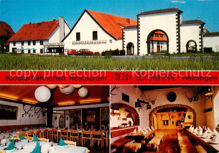Heiningen Wolfenbuettel Klosterhaehnchen Restaurant Alte Schmiede Speisesaal Jae