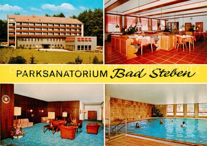Bad Steben Parksanatorium Speisesaal Foyer Hallenbad