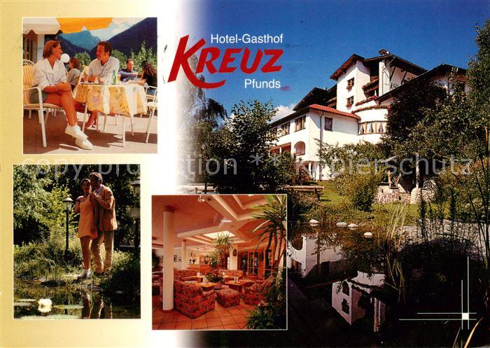 Pfunds Tirol AT Hotel Gasthof Kreuz Terrasse Foyer Park