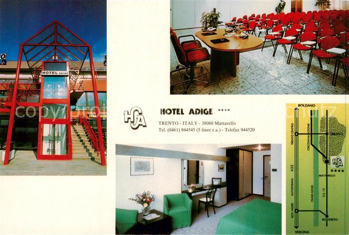 Trento Trient Trentino-Alto Adige IT Hotel Adige Eingang Zimmer Konferenzraum
