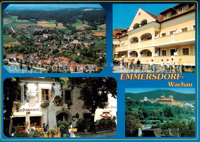 Emmersdorf Donau Wachau AT Fliegeraufnahme Landgasthof Restaurant Zum Schwarzen