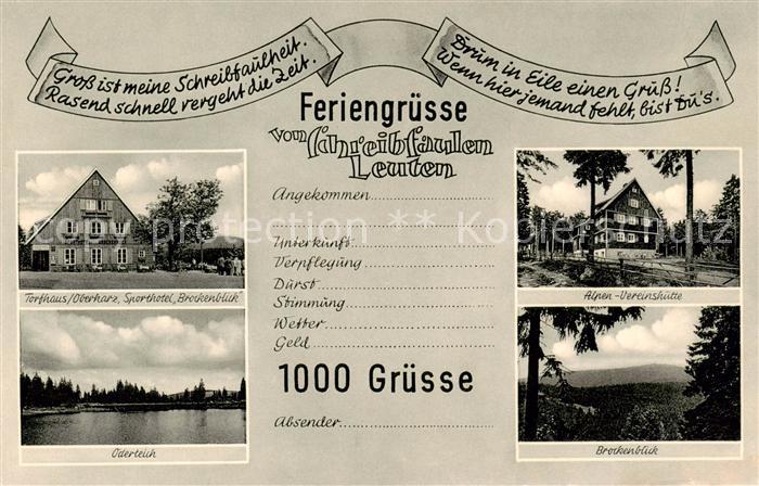 Torfhaus Altenau Harz Sporthotel Brockenblick Oderteich Alpen Vereinshuette Broc