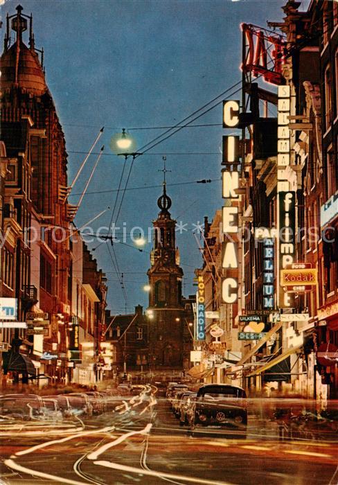 Amsterdam  NL Reguliersbreestraat met gezicht op Munttoren
