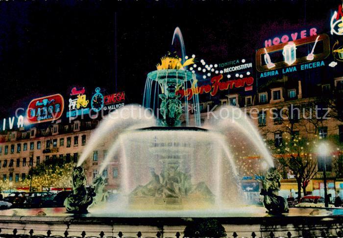 Lisboa Lisbon Lissabon PT Rossio de noite