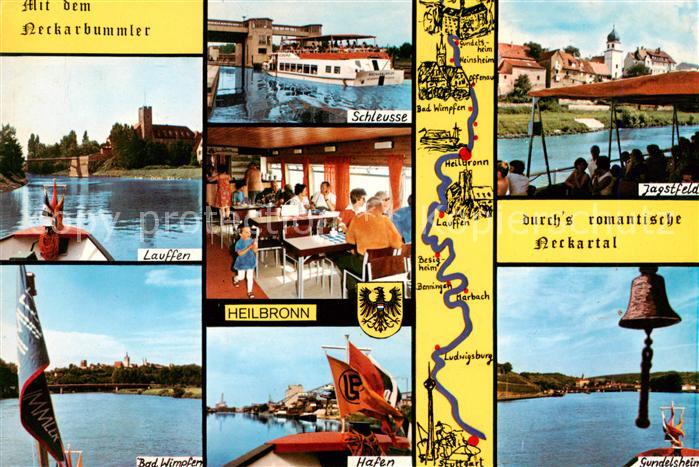 Heilbronn Neckar Lauffen Schleuse Heilbronn Hafen Jagstfeld Gundelsheim