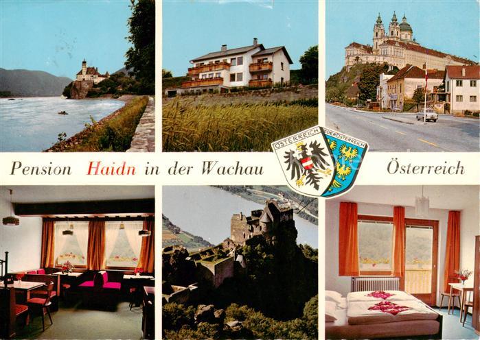 Wachau  Region AT Pension Haidn Schloss Schoenbuehel Stift Melk Ruine Aggstein G