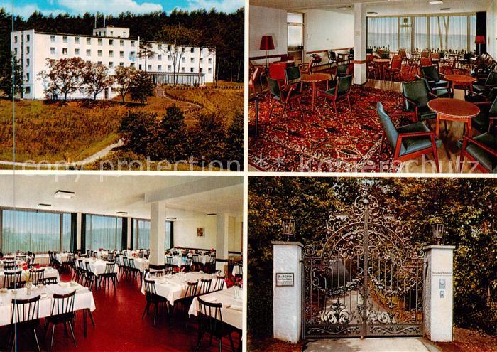 Bad Kissingen Deegenberg Sanatorium Reiterswiesen Gastraeume Eingangsportal