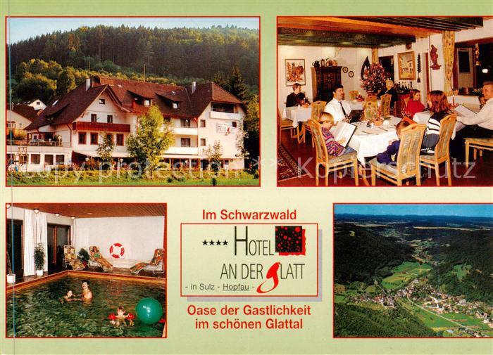 Hopfau Sulz Neckar Hotel an der Glatt Gaststube Hallenbad Fliegeraufnahme