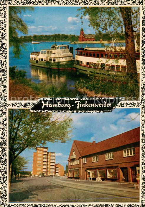 Finkenwerder Finkwarder Hamburg Fahrgastschiffe Ortspartie