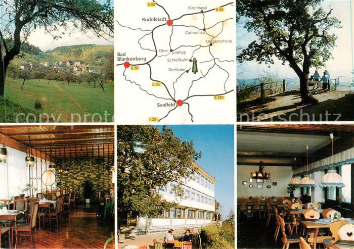 Saalfeld Saale Panorama Aussichtsplattform Kulm Turm Gastraeume