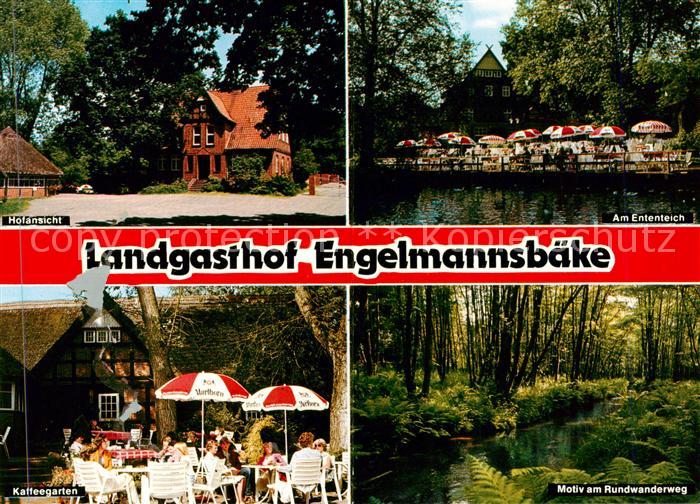 Endel Vechta Landgasthof Engelmannsbaeke Hofansicht Am Ententeich Kaffeegarten M