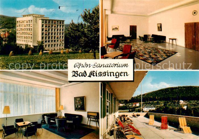 Bad Kissingen Rhoen-Sanatorium Aufenthaltsraum Dachterrasse
