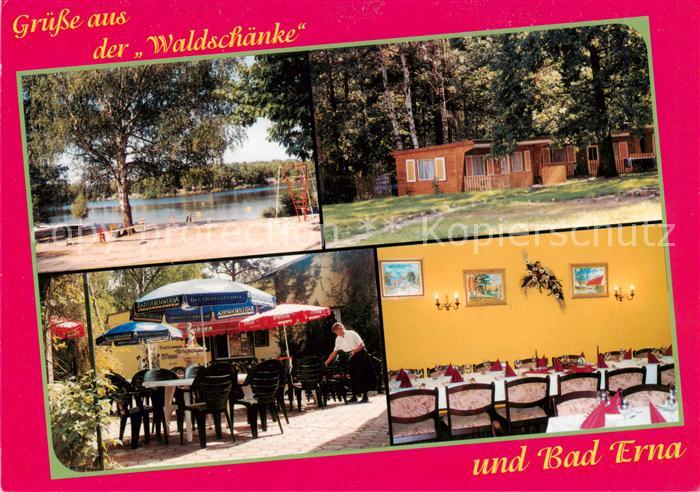 Doberlug-Kirchhain Naherholungsgebiet Waldschaenke Bad Erna Partie am See