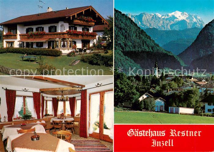 Inzell Traunstein Bayern Gaestehaus Franz Restner Ortsansicht mit Kirche Alpen