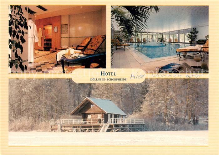 Schorfheide Hotel Doellnsee Hallenbad Sauna Winterpanorama
