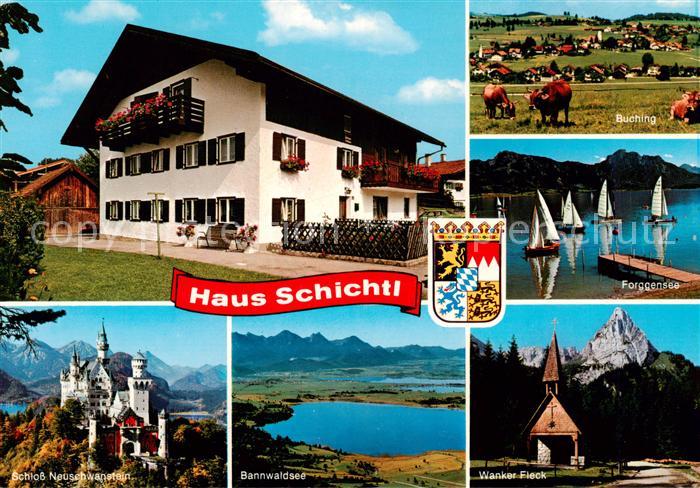 Buching Gaestehaus Pension Haus Schichtl Panorama Viehweide Segeln Forggensee Wa