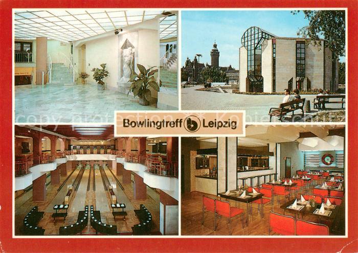 LEIPZIG Sachsen Bowlingtreff Foyer Billardgallerie Restaurant