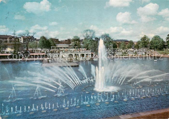 HAMBURG  CITY Grossen Wasserspiele Planten en Blomen Ausstellungspark