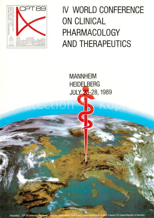 MANNHEIM BW CPT 89 IV World Conference on Clinical Pharmacology and Therapeutics