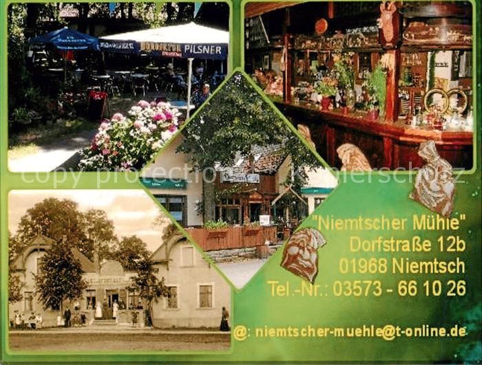Niemtsch Niemtscher Muehle Biergarten Theke damals und heute