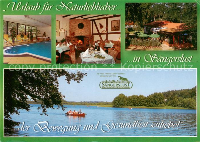 Lychen Waldhotel Pension Saengerslust Hallenbad Gaststube Seepartie