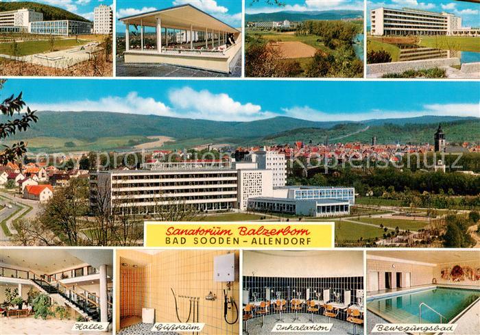 Bad Sooden-Allendorf Sanatorium Balzerborn Teilansichten Halle Gussraum Inhalati