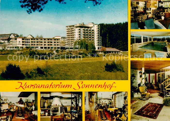 Luetzenhardt Kursanatorium Sonnenhof Gastraeume Kaminzimmer Hallenbad