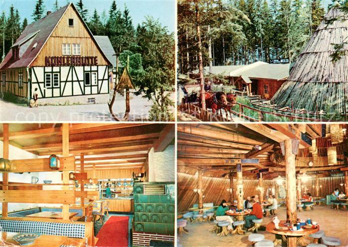 Sosa Erzgebirge Konsum Gaststaetten Koehlerhuette und Meiler an der Talsperre de