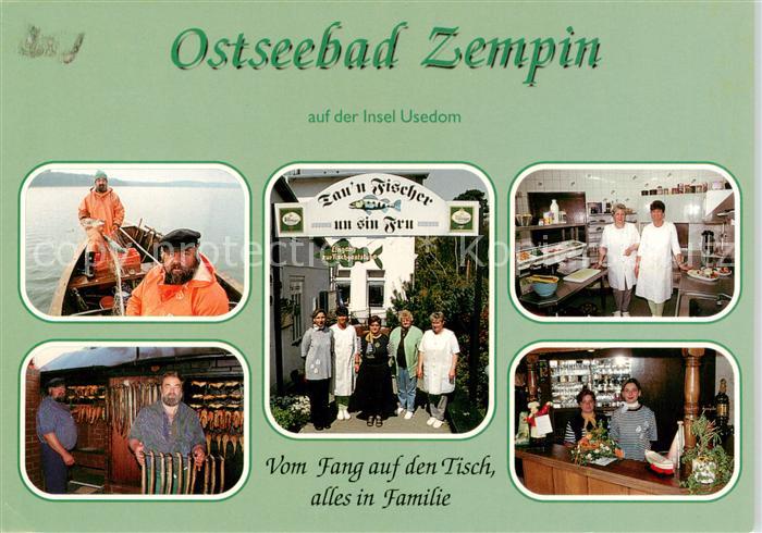 Zempin Ostseebad Tau'n Fischer und sin Fru Fischrestaurant und Raeucherei Detail