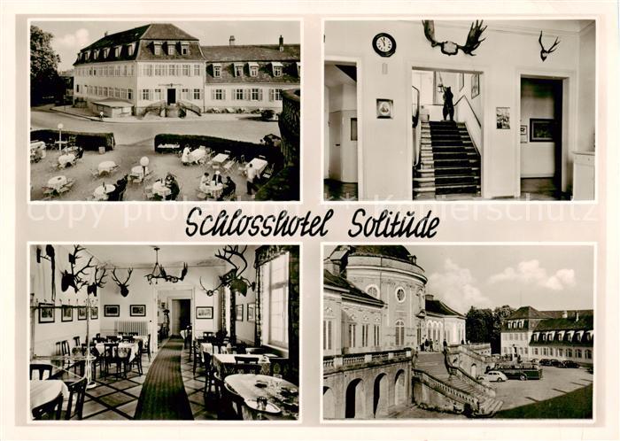 STUTTGART  CITY Schlosshotel Solitude Treppenaufgang Gaststube