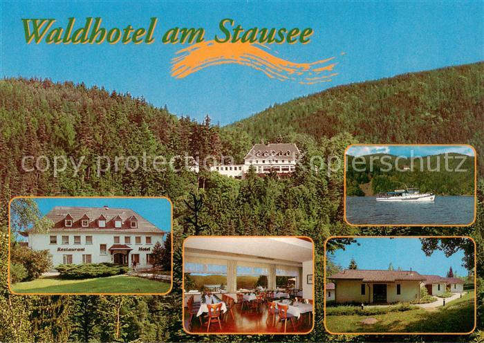 Bucha Gosswitz Saalfeld Waldhotel am Stausee Gastraum Bungalows Fahrgastschiff