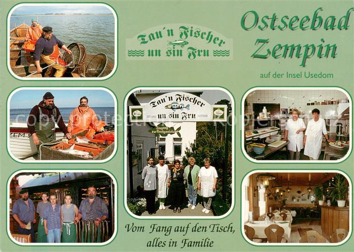 Zempin Ostseebad FischgaststÃ¤tte Tau'n Fischer un sin Fru Fischfang AalrÃ¤ucher