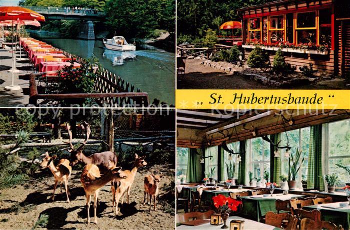 BERLIN  CITY Cafe Restaurant St Hubertusbaude Terrasse Gastraum Wildgehege