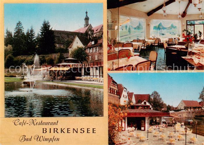 Bad Wimpfen Neckar Cafe Restaurant Birkensee GastrÃ¤ume Freiterrasse