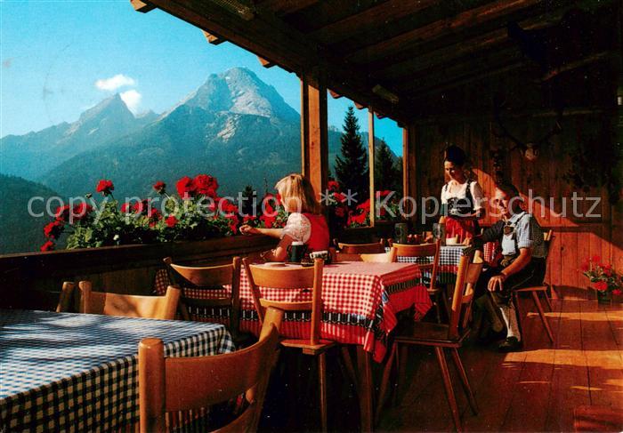 BERCHTESGADEN Bayern BerggaststÃƒÂ¤tte SÃƒÂ¶ldenkÃƒÂ¶pfl Terrasse