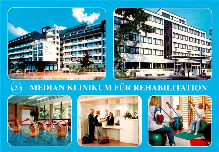 Bad Oeynhausen Median Klinikum fuer Rehabilitation Hallenbad Rezeption Gymnastik