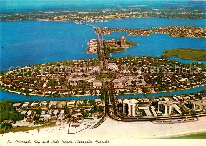 Sarasota Florida USA St Armands Key and Lido Beach Fliegeraufnahme