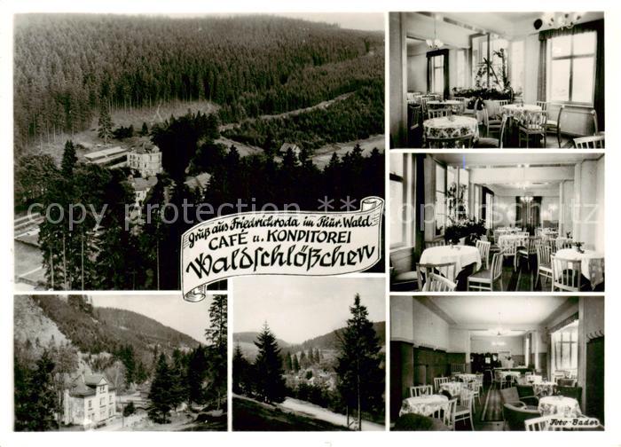 Friedrichroda Cafe Konditorei Waldschloesschen Gastraeume Panorama