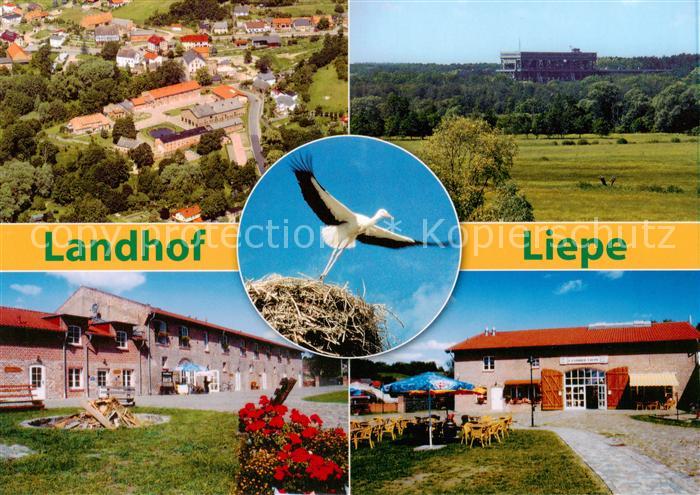 Liepe Eberswalde Landhof Liepe Fliegeraufnahme Storchennest Teilansichten