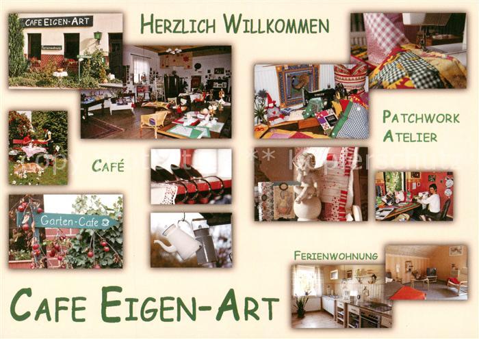 Boitzenburg Cafe Eigen Art Patchwork Atelier Garten Cafe Ferienwohnung