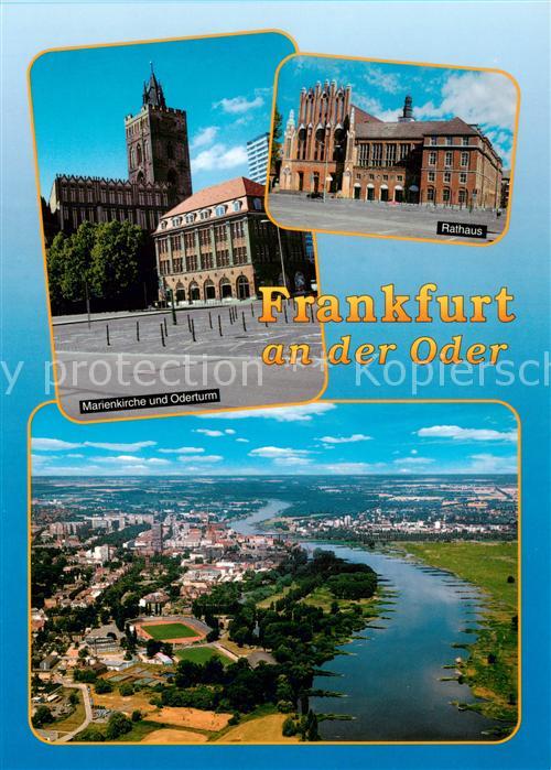 Frankfurt Oder Marienkirche und Oderturm Rathaus Fliegeraufnahme