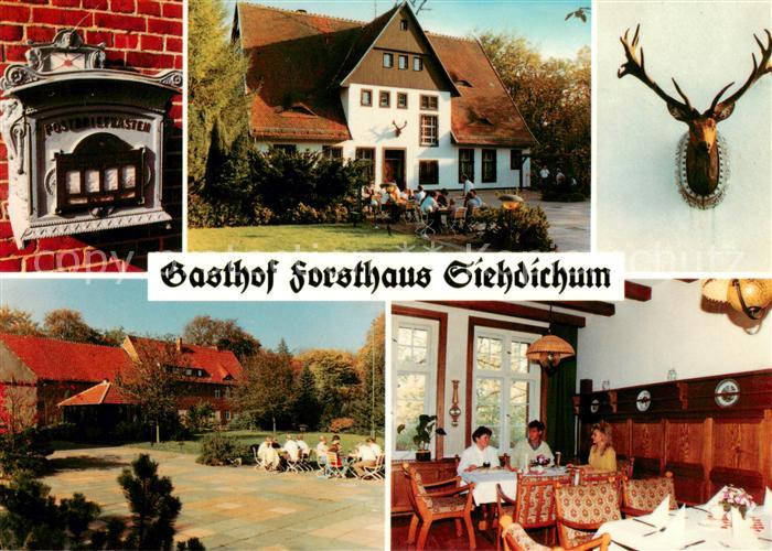 Schernsdorf Gasthof Forsthaus Siehdichum Postkasten Terrasse Gaststube