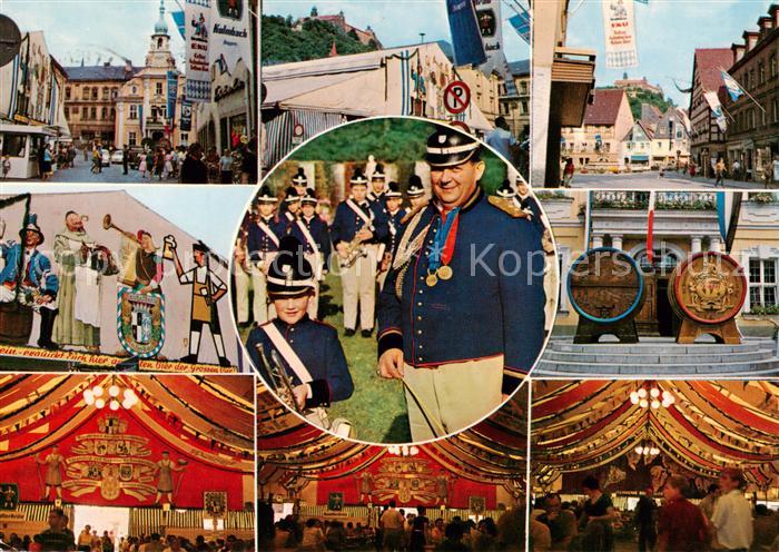 Kulmbach Bayern Stadtbild waehrend der Bierwoche