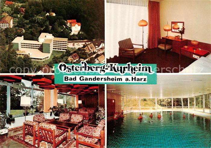 Bad Gandersheim Osterberg Kurheim Fliegeraufnahme Gaststube Zimmer Hallenbad